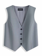 ASOBIO Slim-Fit Wool Blend Button-Up Suit Vest