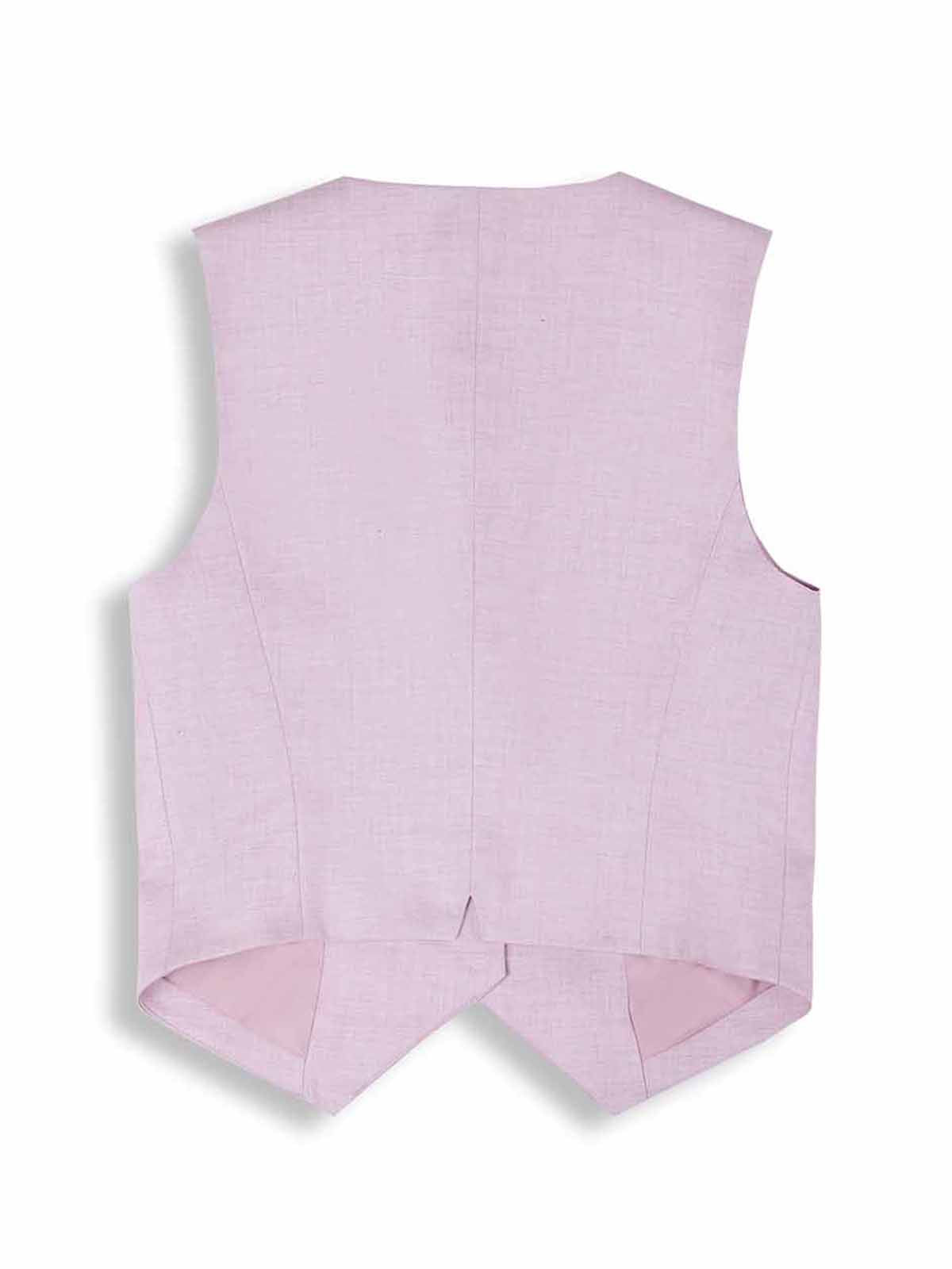 Slim-Fit Wool Blend Button-Up Suit Vest