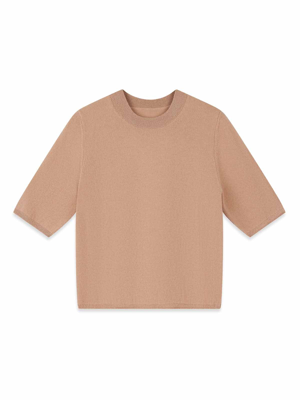 ASOBIO Lightweight 100% Wool Crewneck Top