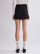 ASOBIO Mid-Rise Wool-Blend Tweed Mini Skirt