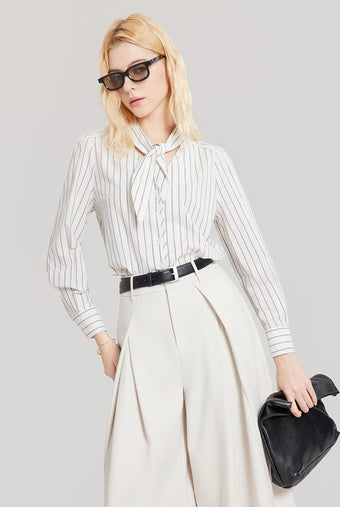 ASOBIO Tie Stripe Shirt