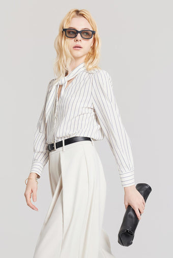 ASOBIO Tie Stripe Shirt