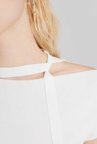 ASOBIO Draped Knit Top