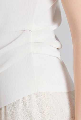 ASOBIO Draped Knit Top
