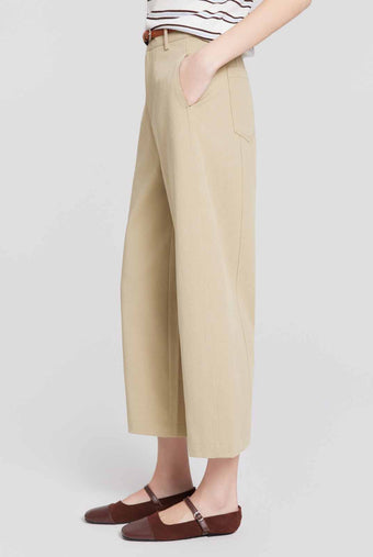 ASOBIO Cropped Belted TENCEL™-Blend Pant