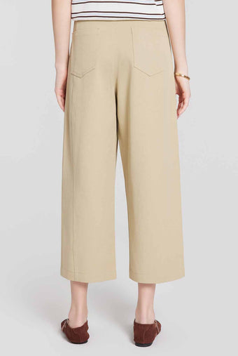ASOBIO Cropped Belted TENCEL™-Blend Pant