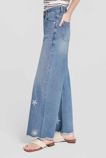 ASOBIO Ocean Print High-Rise Jean