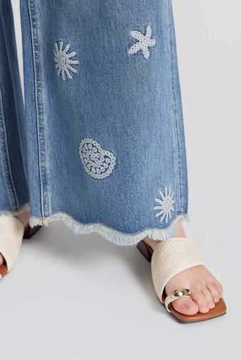 ASOBIO Ocean Print High-Rise Jean