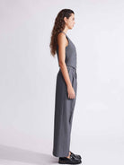 ASOBIO Tailored Wool Blend V-Neck Vest