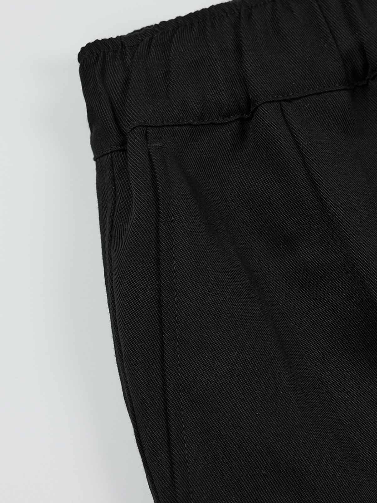 Mid-rise pants with extra wide leg and knife pleats