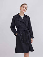 Double-Breasted A-Line Trench Coat