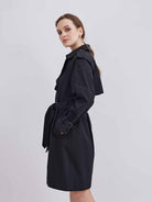 Double-Breasted A-Line Trench Coat