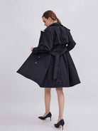 Double-Breasted A-Line Trench Coat