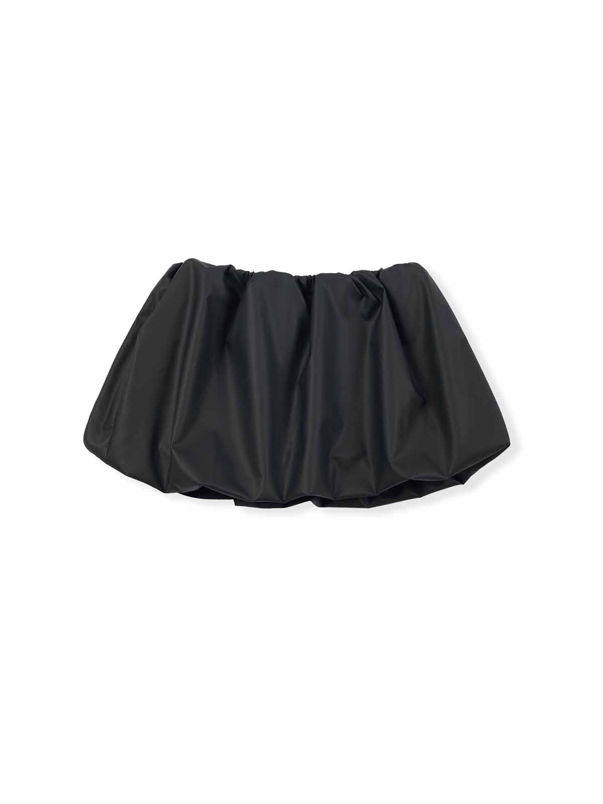 ASOBIO Faux Leather Bubble Hem Mini Skort