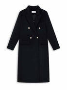 Classic Straight-Fitting Double-Breasted Soft Wool Coat