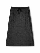 Hollow A-Line Knit Midi Skirt