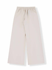 Mid-Rise Relaxed Wide-Leg Tencel Cotton Pants