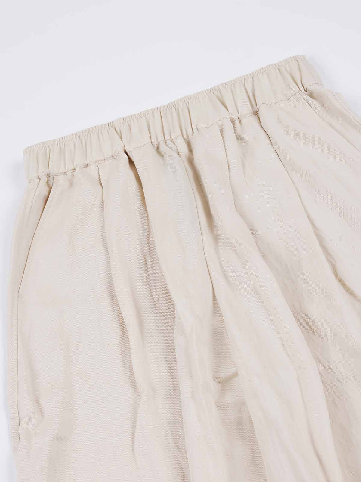 Mid-Rise Relaxed Wide-Leg Tencel Cotton Pants