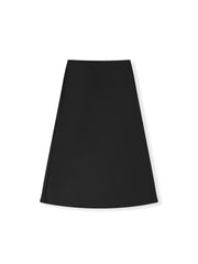 Mid-Rise Satin Maxi Skirt