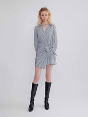 Long-Sleeve Wrap Shirt Dress