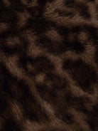 ASOBIO Leopard Print Faux Mink Hooded Jacket