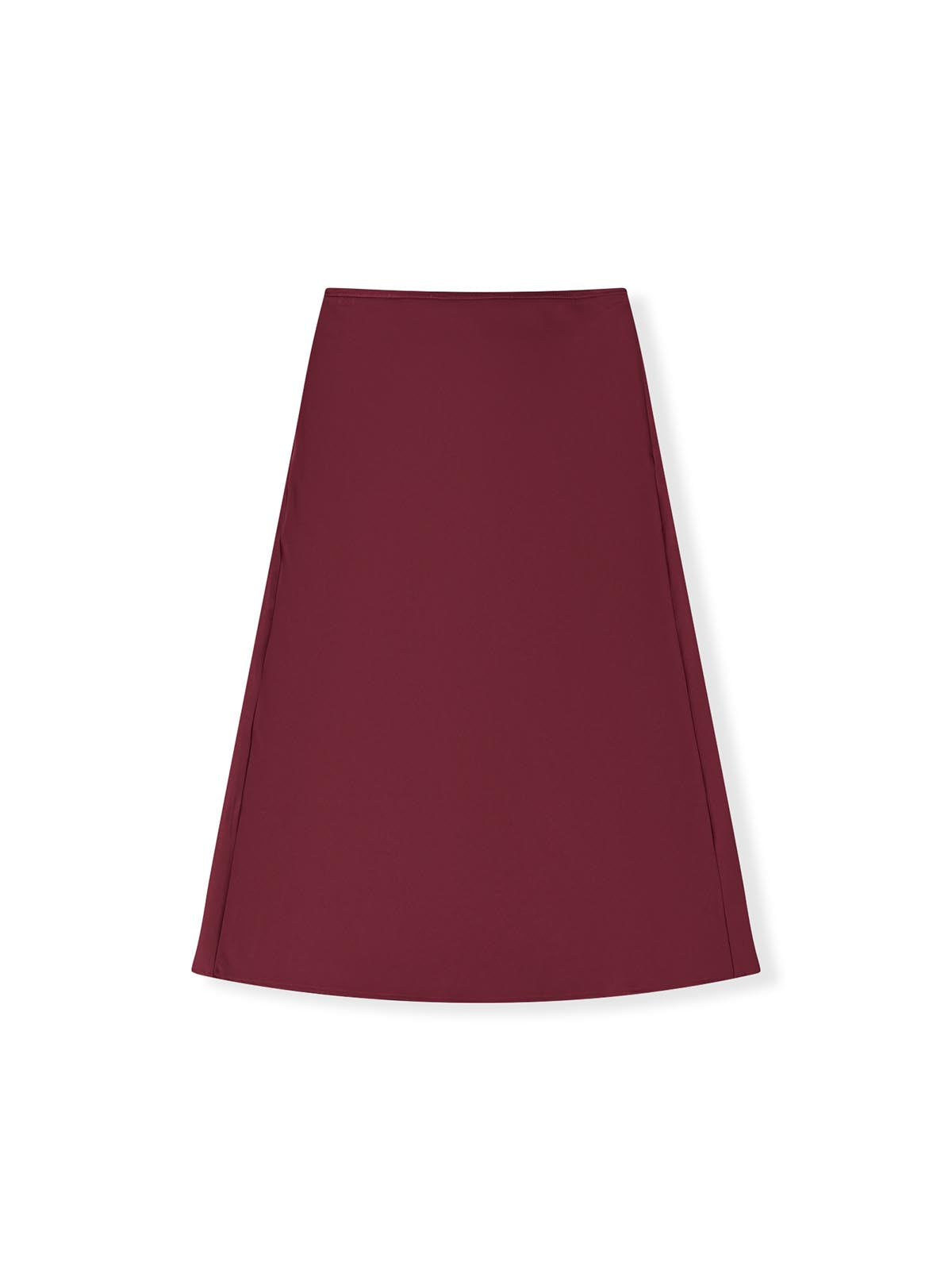 Mid-Rise Satin Maxi Skirt