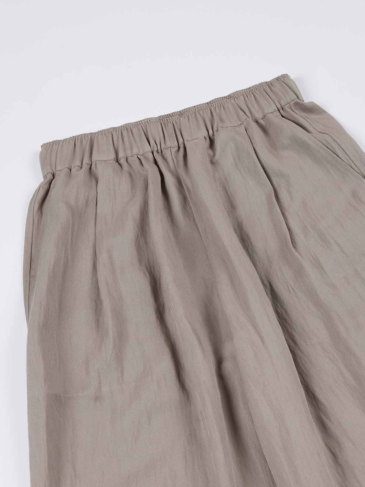 Mid-Rise Relaxed Wide-Leg Tencel Cotton Pants