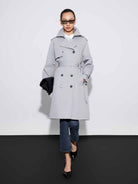 Double-Breasted A-Line Trench Coat