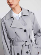 Double-Breasted A-Line Trench Coat