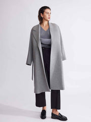 ASOBIO Classic-Fit Long Virgin Wool Coat