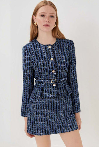 ASOBIO Tweed Cropped Jacket