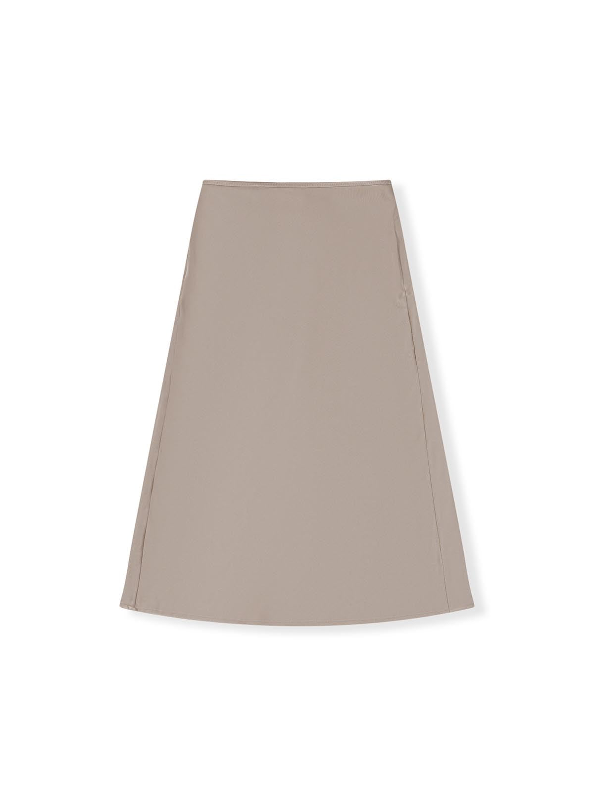 Mid-Rise Satin Maxi Skirt