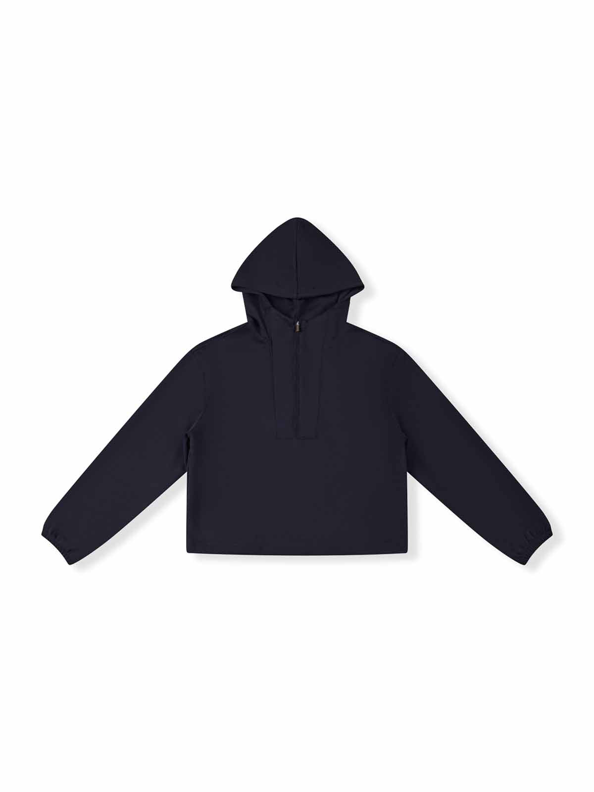 Cozy Drop Shoulder Half-Zip Pullover Hoodie