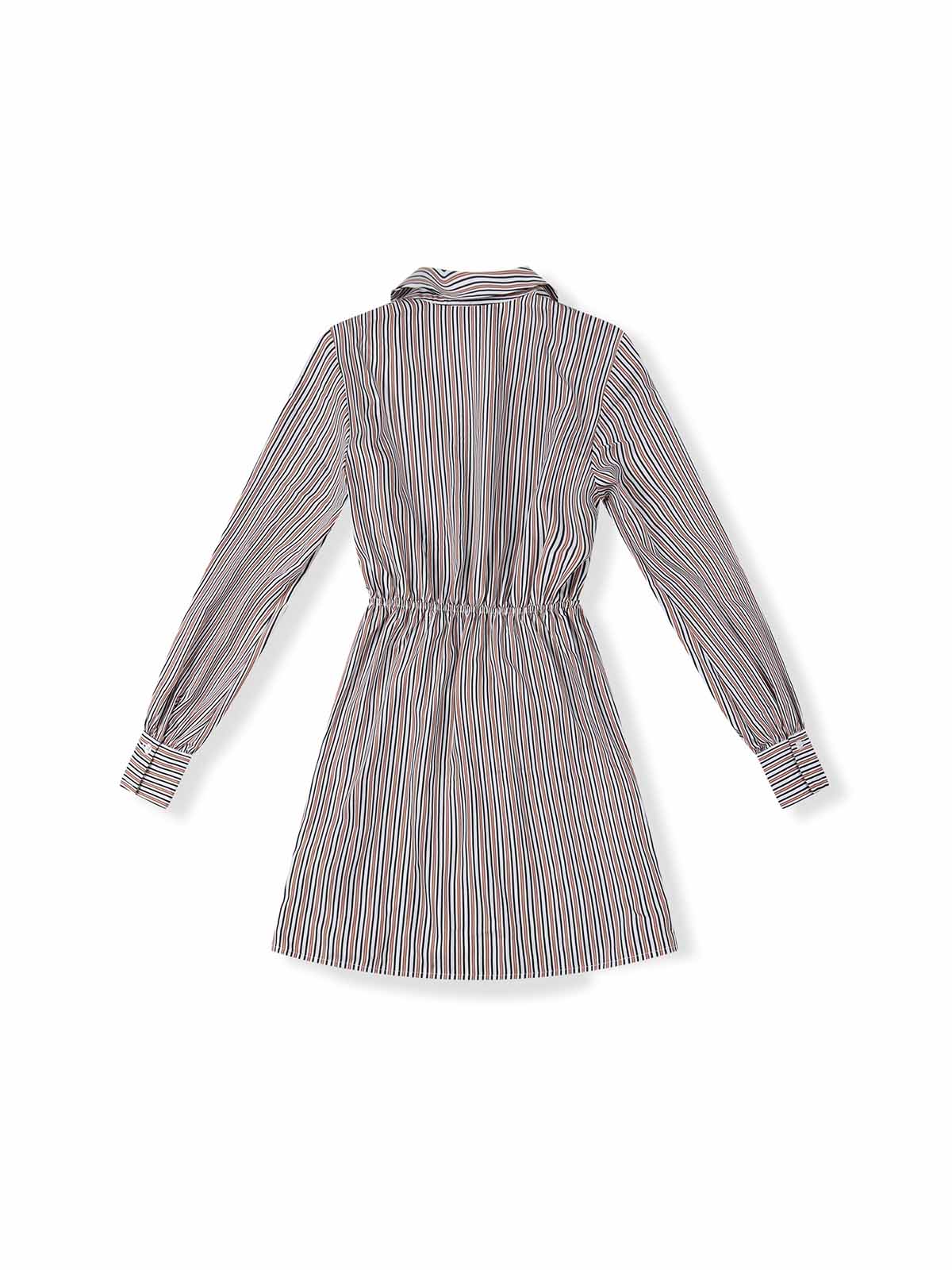 Long-Sleeve Wrap Shirt Dress