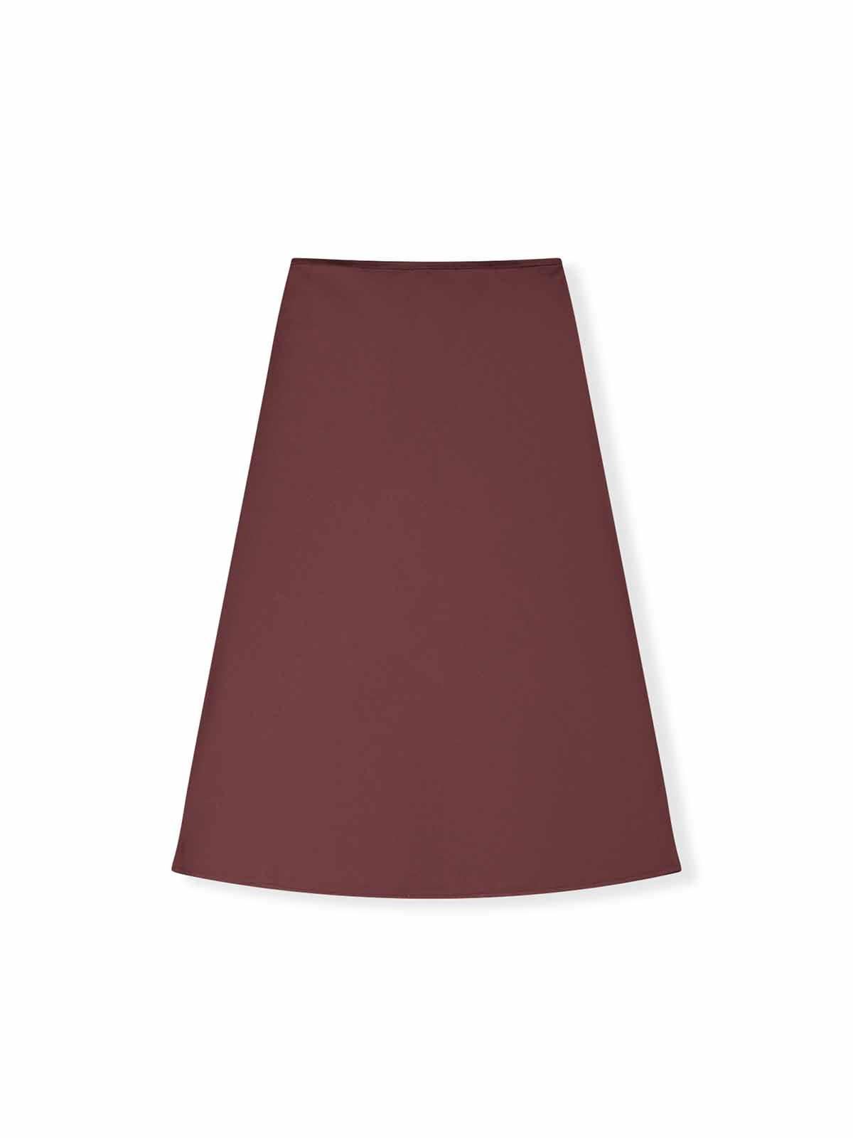 Mid-Rise Satin Maxi Skirt