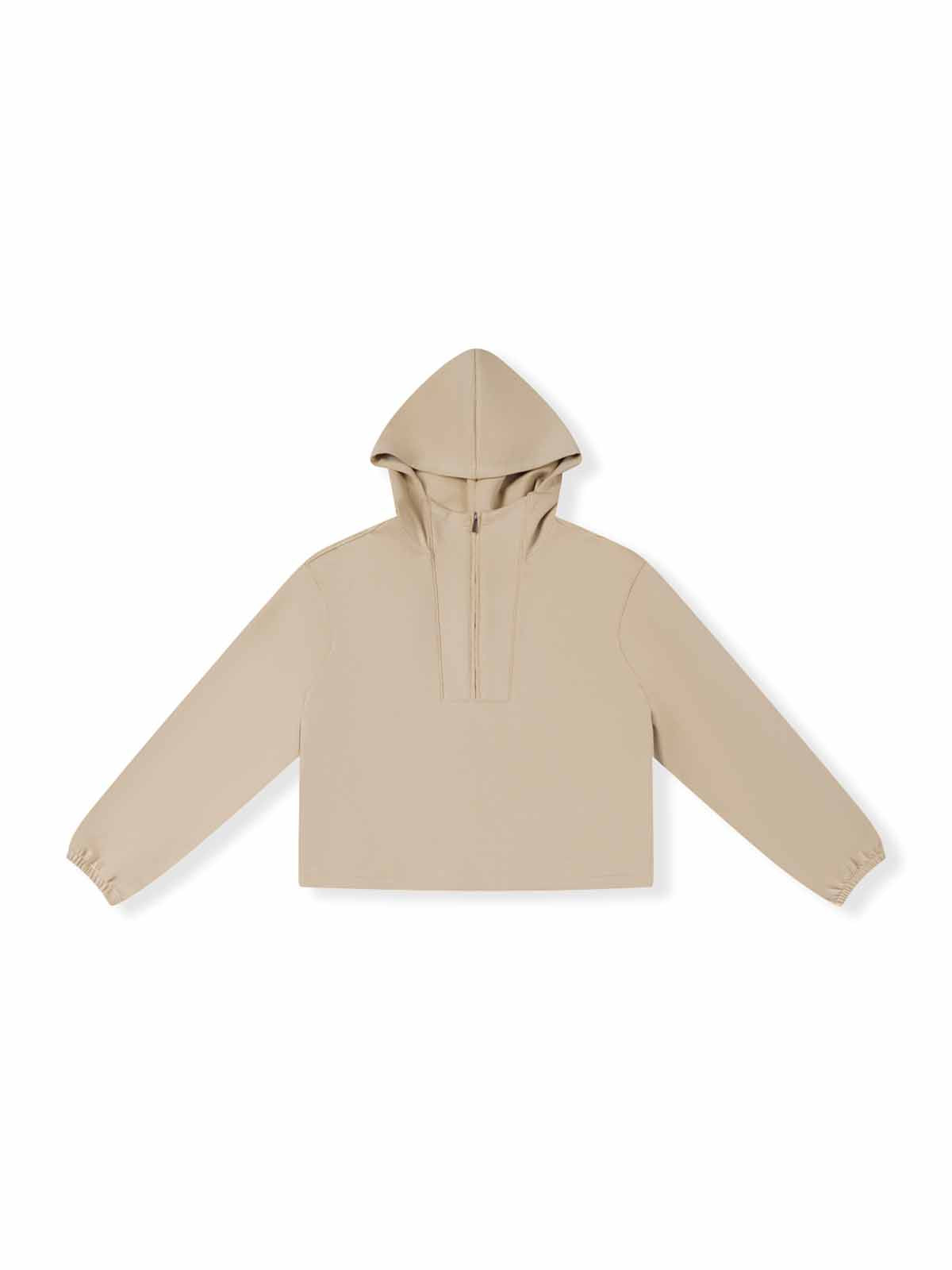 Cozy Drop Shoulder Half-Zip Pullover Hoodie