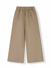 Mid-Rise Relaxed Wide-Leg Tencel Cotton Pants