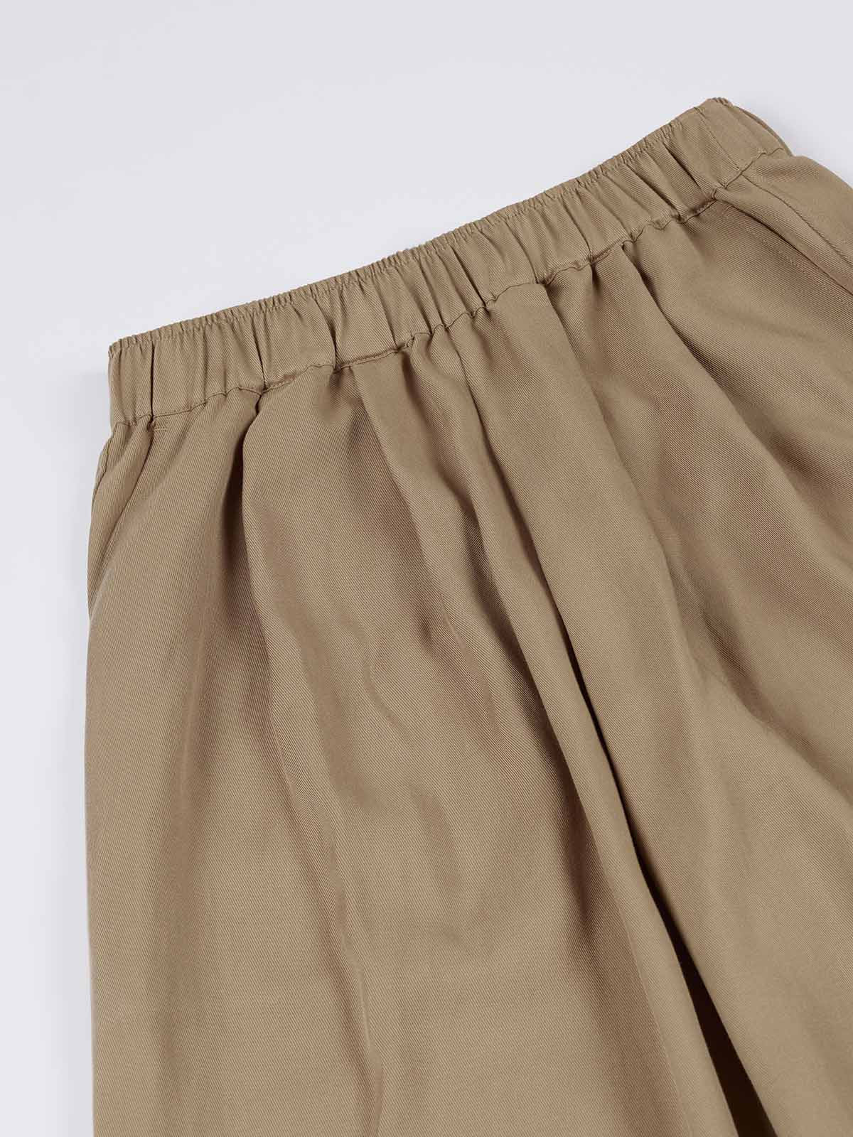 Mid-Rise Relaxed Wide-Leg Tencel Cotton Pants