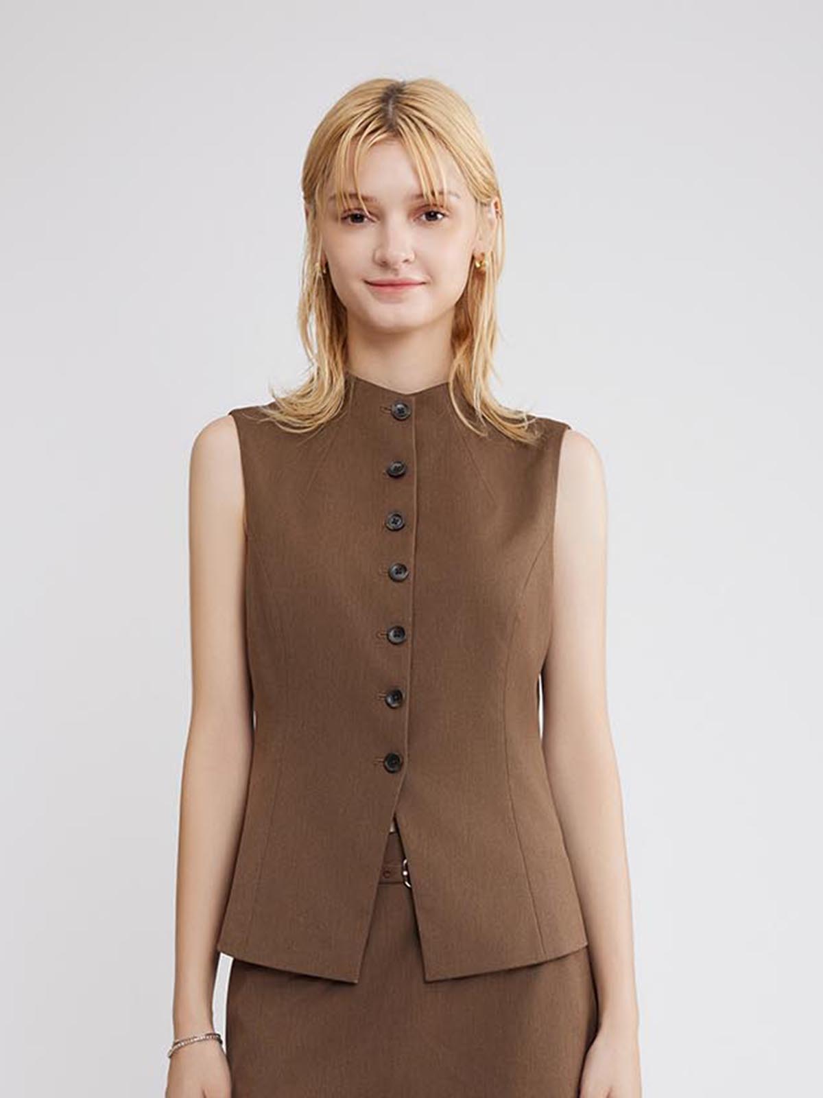 ASOBIO Sleeveless Mockneck Vest