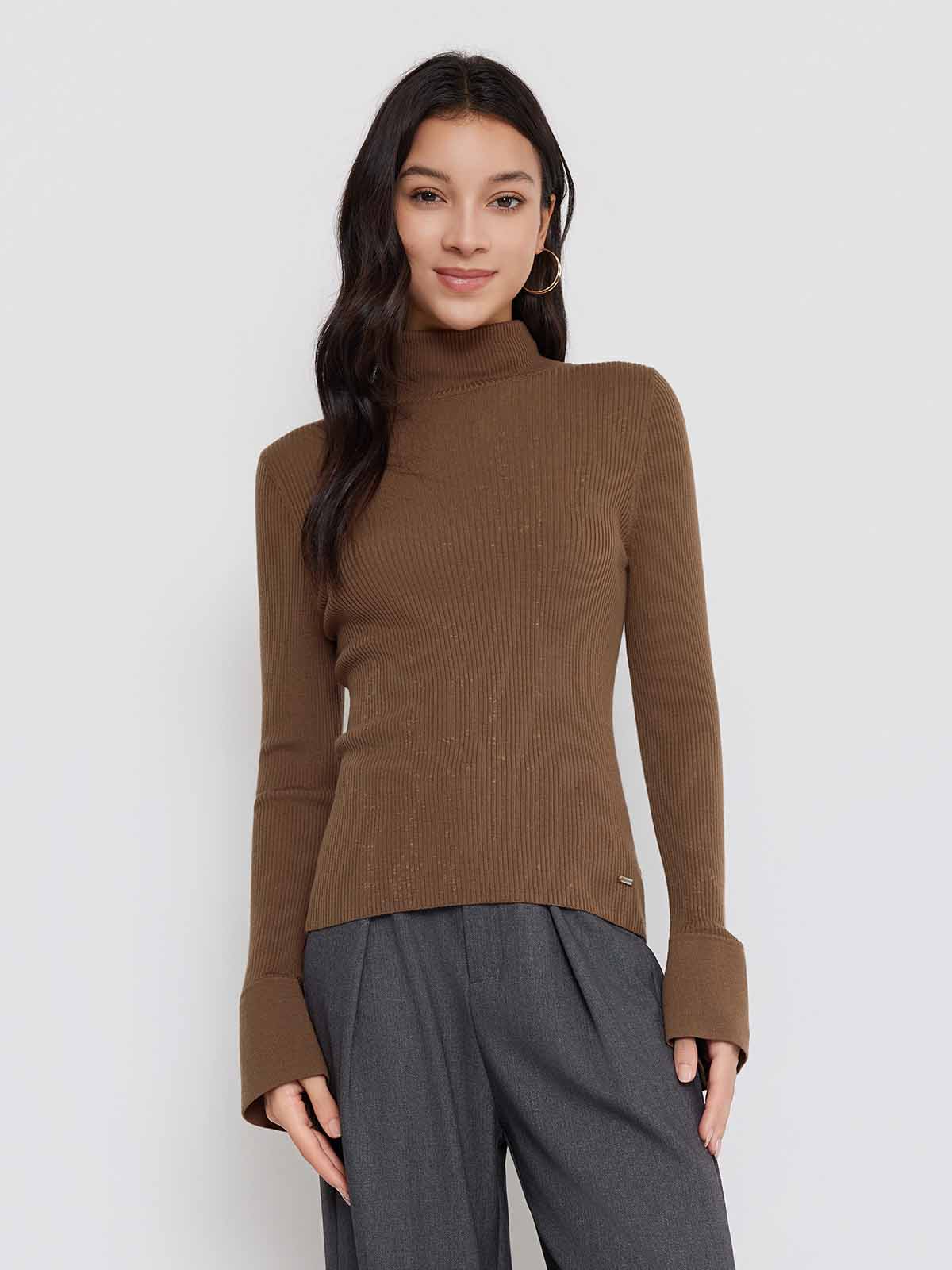 ASOBIO 100% Merino Wool Turtleneck Sweater