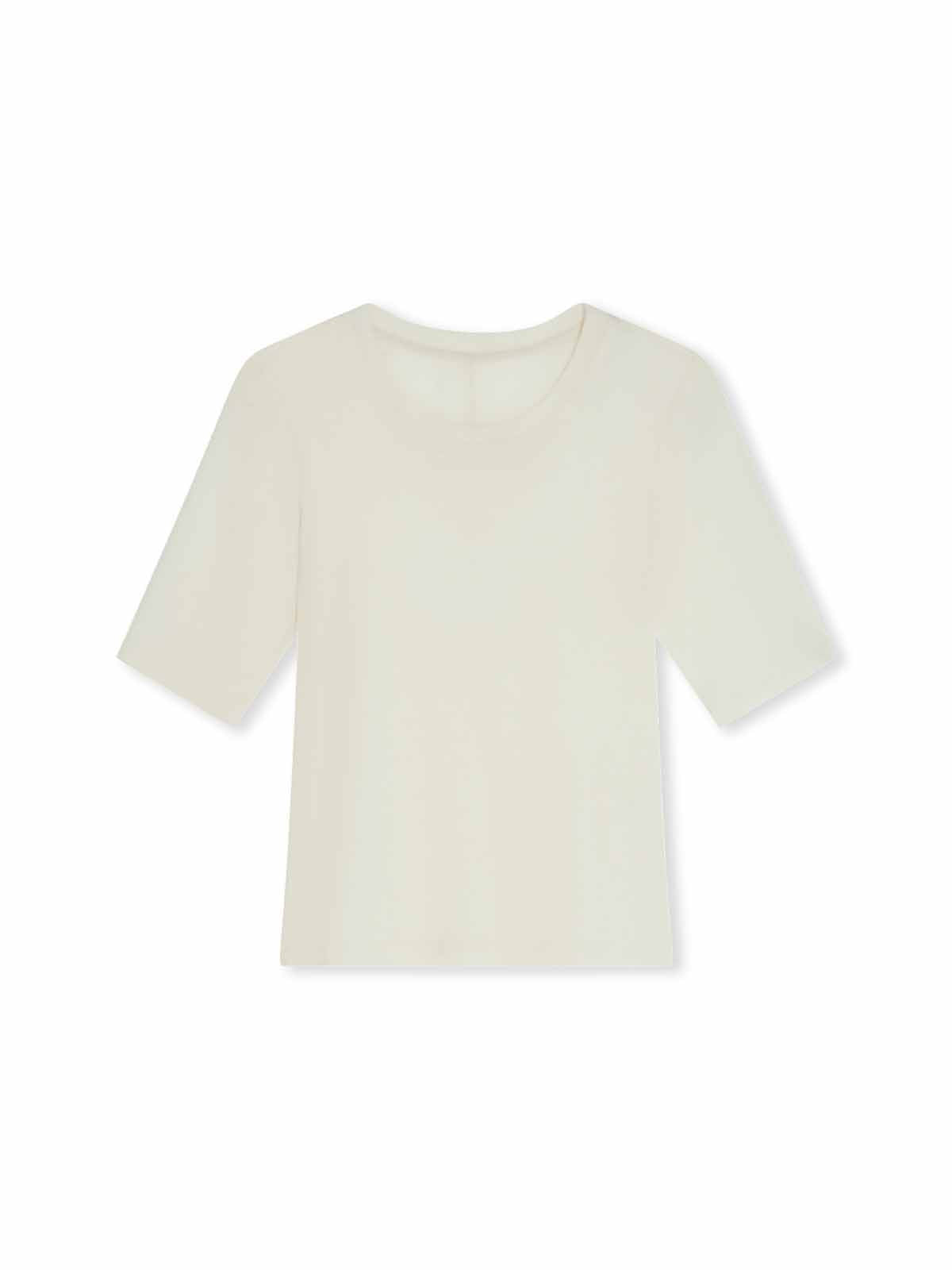 ASOBIO 100% Wool Cropped Knit T-Shirt & Scarf