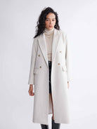 Classic Straight-Fitting Double-Breasted Soft Wool Coat