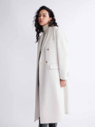 Classic Straight-Fitting Double-Breasted Soft Wool Coat