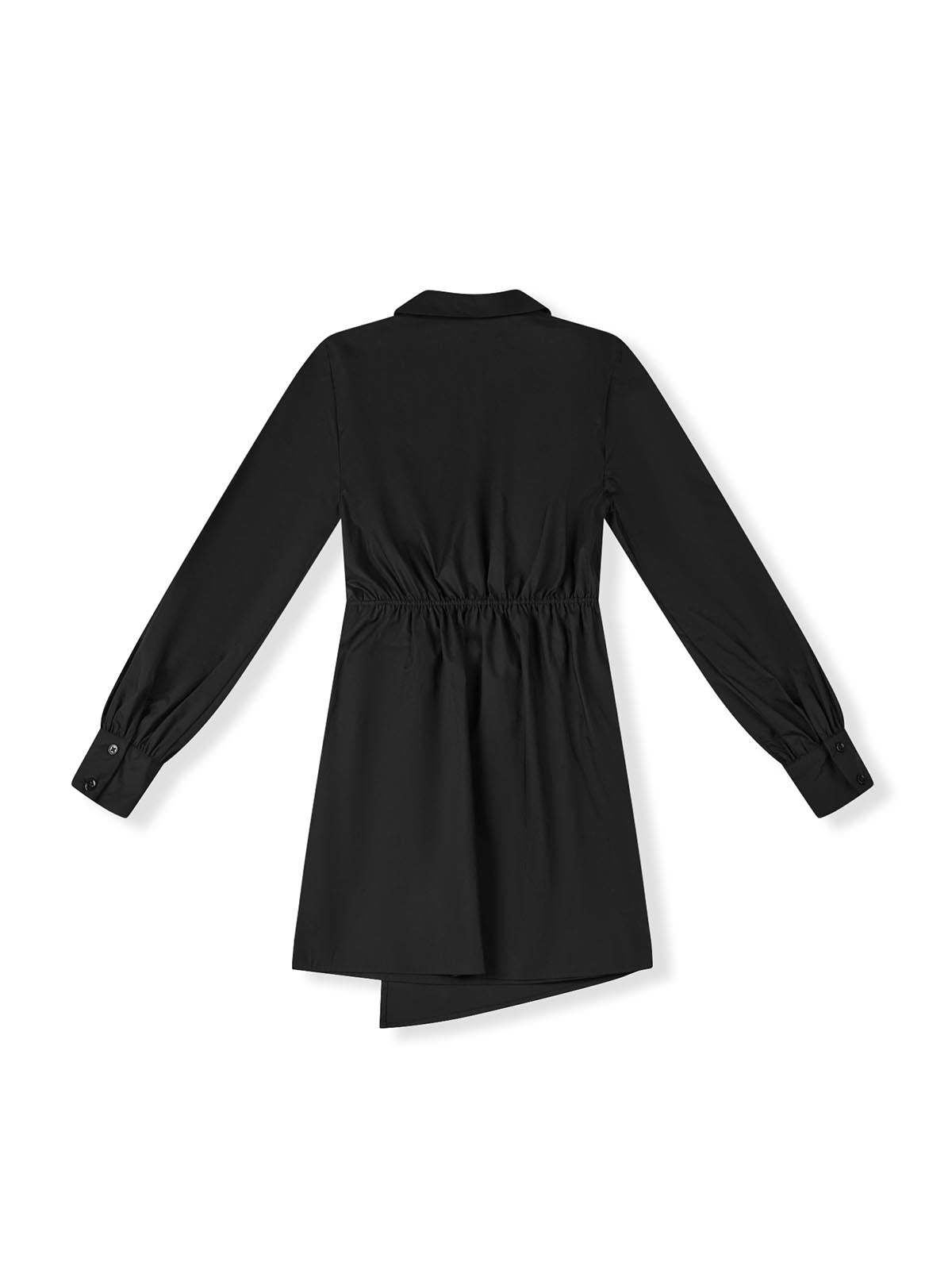 Long-Sleeve Wrap Shirt Dress