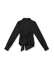 Long-Sleeve Wrap Drapey Shirt