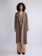 ASOBIO Classic-Fit Long Virgin Wool Coat