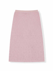 Hollow A-Line Knit Midi Skirt