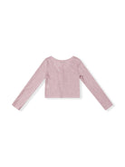 Hollow V-Neck Pointelle-Knit Top