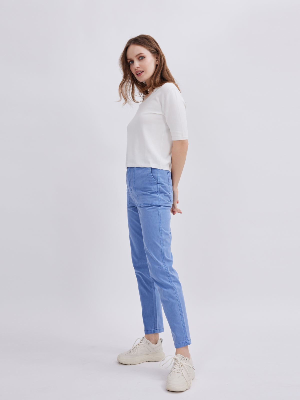 Blue 100% Cotton Pants