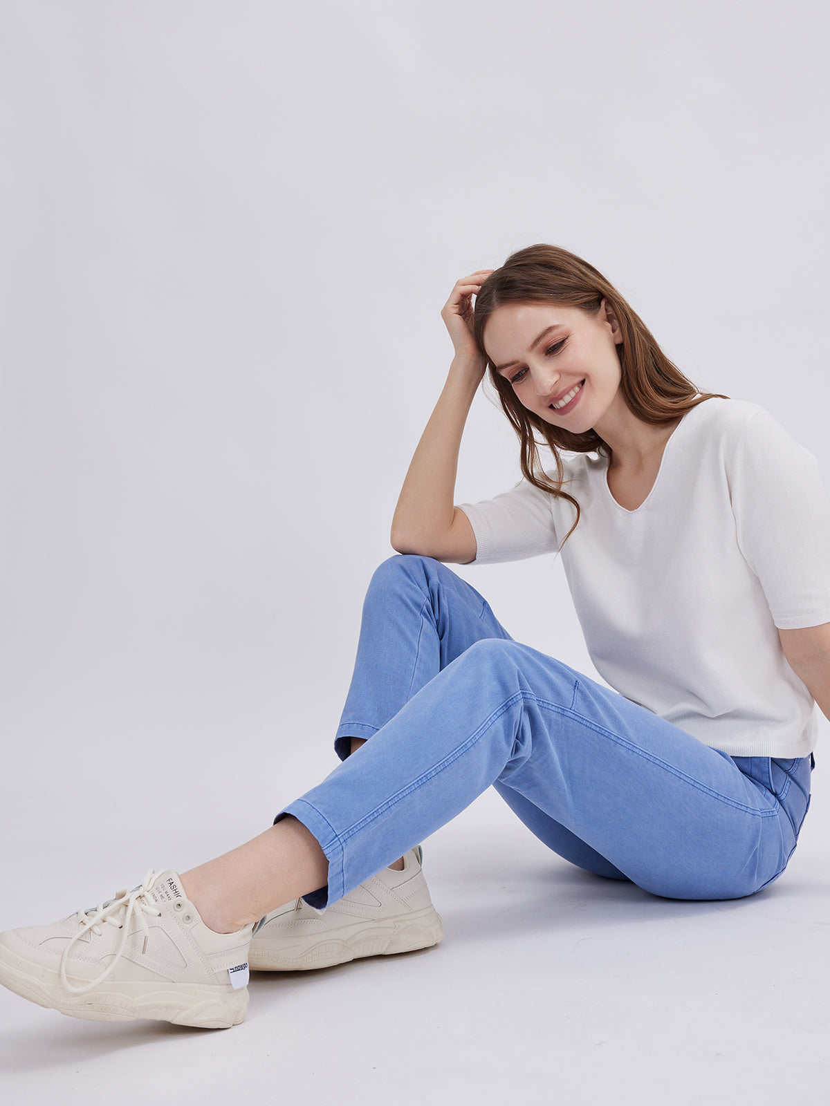 Women 100% Cotton Tapered Pants